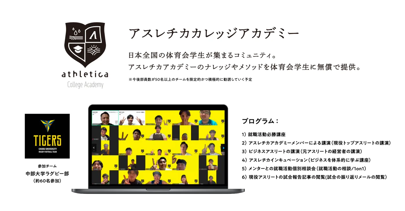 アスレチカに所属するアスリートたち